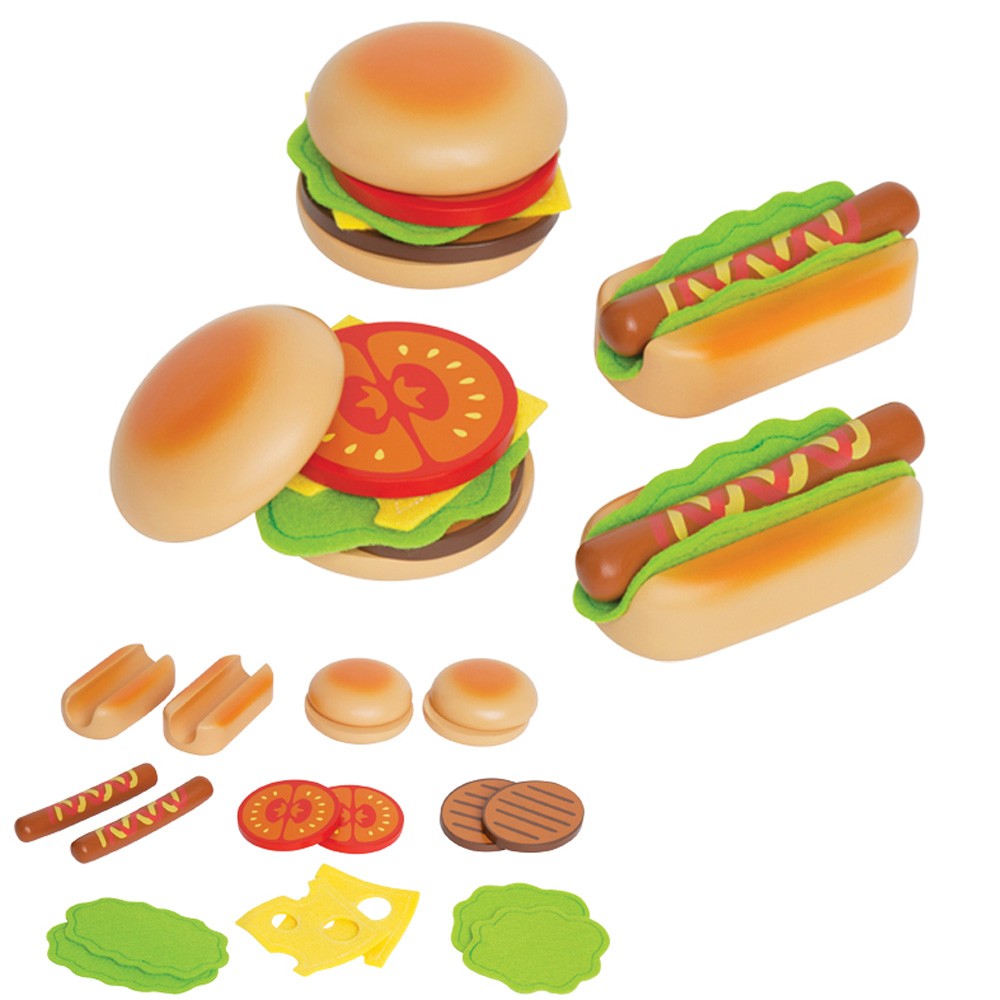 Gioco imitazione panini e hot dog da comporre